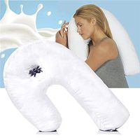 Side Sleeper Contour Pillow Contoured Support Pillows U-Shape Contour Pillows with Ear Pocket for Sleeping to Help Eliminate Neck Shoulder Back Pain, Hypoallergenic Pillow for Home and Travel (White)