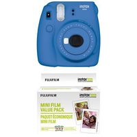 Fujifilm Instax Mini 9 Instant Camera - Cobalt Blue with Value Pack - 60 Images