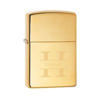 Personalized Genuine Zippo High Polished Brass Lighter - Stamped