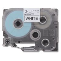 Bulk Premium Compatible TZe251, TZ251, Replacement for P-Touch Label Tape, 1" x 26', Black on White: CBTZ251 (6 P Touch Label Cartridges)