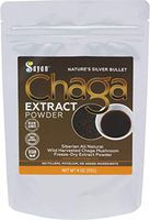 Sayan Siberian Wild Harvest Organic Chaga Mushroom Extract Powder 4oz /113g Powerful Immune System and Energy Booster, Antioxidant Tea, Promote Digestion, Focus, Clarity. Instant Coffee Mix Supplement