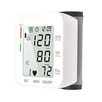 Digital Wrist Blood Monitor Heart Beat Meter Oscillometric Pressure Guage Pulse scanning LCD Home Health Care Tonometer