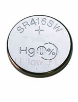 Hillflower 5 Pieces SR416 337 SR416SW 337A Bulk 0% Hg 1.5V Silver Oxide Light Prime Battery