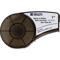 Brady M21-1000-427, 110928 1"x14' Translucent/White BMP21 Vinyl Wire & Cable Label, Pack of 4 Cartridges