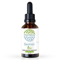Gentian B60 Alcohol-Free Herbal Extract Tincture, Super-Concentrated Responsibly farmed organic Gentian (Gentiana Lutea) Dried Root (2 fl oz)