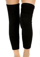 ieasysexy New Arrival Unisex 1 Pairs Woolen Long Thicken Elastic Winter Warmer Knee Protector Supports for Women/Man (Black)