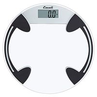 Escali B180RC Classic Glass Bathroom Body Scale, LCD Digital Display, 400lb Capacity, Clear