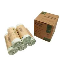 ASTM D6400 Compostable Trash Bags 20L Thickness 18um 20 Rolls Small Kitchen Trash Bags Food Scraps Yard Waste Bags plastic free Degradable