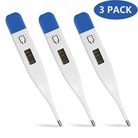 3 Pack Digital Thermometer for Fever, Rectal Armpit and Oral Thermometer for Babies Adults, Accurate and Fast Readings Thermometer