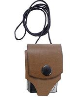 for Zippo Genuine Leather Heavy Duty Pouches Lighter Holder Case Hand Made Pouch Accessories by Ebsem (Neck Cord, Wingate Brown)