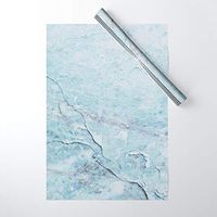 Society6 Wrapping Paper, Pack of 5, Light Blue Marble by cafelab