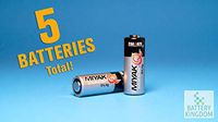 Original Miyak A23 / 23A / 8LR932 Alkaline Battery – Mercury Free – 5 Pack (1 Pack - 5 Batteries)