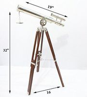 Classy Look Chrome Elegant Telescope Rosewood Tripod Maritime Collectible Chrome Nickel & Brown Finish
