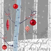 White Winter 3-Ply Dinner Napkins 16 Per Pack