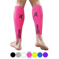Rymora Calf Compression Sleeves Men Women Shin Splints Running (Pair Pink) (XL)