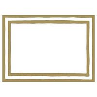 Caspari Border Stripe Self-Adhesive Gift Tags in Gold, 60 Labels