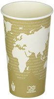 Eco-Products ECOEPBHC20WAPK World Art Hot Beverage Cups, PLA Lining, Leak Proof, Natural Plastic (Pack of 50)