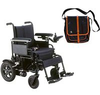 Drive Cirrus Plus EC Folding Power Wheelchair, 22" Seat & FREE Medical Utility Bag Black! - #CPN22FBA