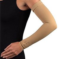 Compression Arm Sleeve with Gauntlet, Lymphedema Post-Op Support, Medium (No Thumb Hole)