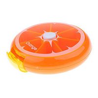 MonkeyJack 7 Days Weekly Pill Box Medicine Container Organizer Kids Candy Storage Case Cute Orange
