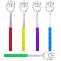5 Pc Back Scratchers for Adults Extendable, Telescopic Back Scratcher Scalp Head Massager Manual Back Massager, Portable Anti-Slip Rubber Hand Held Scalp Body Massager for Wellness & Relaxation