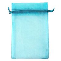 Equal Sign 50PCS 8x12"Organza Drawstring Pouches Jewelry Party Wedding Favor Gift Bags (Turquoise)