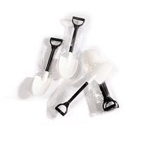 100pcs/lot Disposable Plastic Coffee Spoon Pastry Shovel Icecream Scoop Pudding Cake Butter Spade Spatula
