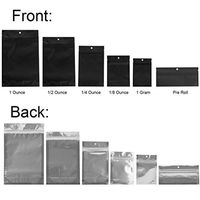 Smell Proof Barrier Bags - Zipper w/Heat Seal - 1,000 Bags (Matte Black & Clear, Pre-Roll)