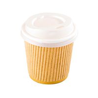 Basic Nature White PLA Plastic Coffee Cup Lid - Fits 4 oz, Compostable - 2 1/2" x 2 1/2" x 1/2" - 50 count box - Restaurantware