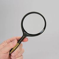 Handheld Acrylic Lens Magnifier 2X with 4X Bifocal Insert 3 inch