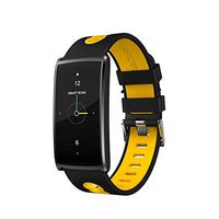 JOLLY Fitness Tracker Activity Watch and Heart Rate Monitor, Waterproof Touch Screen Smart Bracelet for Women, Men, Kids with Sleep Monitor (Color : Yellow)