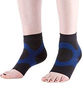WANDERLUST Plantar Fasciitis Sleeves - Open Toe Compression Socks with KT Tape - Relieve Foot Pain & Swelling - Large - 1 Pair