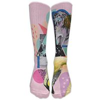Flamingo Land Art Athletic Tube Stockings Women Men Classics Knee High Socks Sport Long Sock One Size