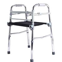 Walkers for Seniors with Seat Elderly Walker- Up and Down Stairs Walker Lightweight Aluminum Adjustable Mobility Walking Aid-Retractable Four-Pointed Cane Rolling Walkers