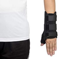 Thumb & Wrist Spica Splint, Adjustable Supportive Wrist Braces for Arthritis, Carpal Tunnel, Soft Tissue Injuries & Trigger Thumb Immobilizer Large-Left