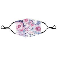 Washable Anti-Dust Mouth Mask Unisex Adult Face Mask Fashion Mask Adjustable Earloop Face Mask Nylon Elastic Cloth for Man and Women Watercolor-Floral color1 20x14cm