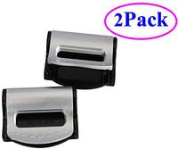 ZLMC Car Seatbelt Adjuster Clip Belt Seat- Universal Plastic Lock [2 Pcs] Strap Clamp Shoulder Neck Auto Vehicle Clip for Kids and Adults-Silver ZLMC