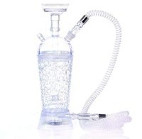 Arabic Hookah High Quality Modern Hookah, Hookah Products Acrylic Hookah Set Hookah Shisha with LED Lights,Clear