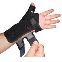 IRUFA,TB-OS-38, 3D Breathable Fabric RSI Wrist Thumb Spica Splint for Carpal Tunnel Syndrome, BlackBerry Thumb, Trigger Finger, Mommy Thumb Brace, Sprains, Arthritis and Tendinitis (Left Hand)
