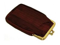 Eelskin Cigarette and Lighter Holder Case for Women (Burgundy)