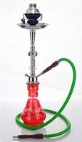 1 hose 23" Nor Red Hookah Shisha Nargila water glass vase pipes smoke sale