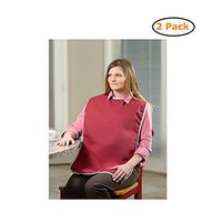 Waterproof Shirt Saver Bib - Size -Standard (27" x 17") - Burgundy Color - Pack of 2