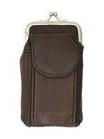 Genuine Leather Cigarette Holder with Lighter Pocket & Cellphone Pocket (Brown)