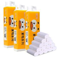 Pure Wood Pulp Family Pack Large Capacity 4-Layer Thickened Hygienic Roll Paper—Natural Aroma,14 Rolls/Bag White