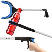Pivit Reacher Grabber Tool | 32" Heavy Duty Mobility Grip Hand Aid | Light Bulb Remover, Long Reach Handled Trash Litter Picker, Garbage Garden Pickup | Nabber Gripper Extender Arm Handle (Blue)