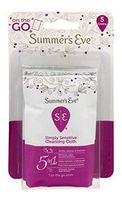 Summer's Eve Feminine Wipes | Simply Sensitive | 5 Count Trial & Travel Size | Pack of 24