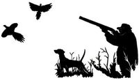 Pheasant Bird Hunting Decal MD4 Vinyl Window Truck Stickers, Die Cut Vinyl Decal For Windows, Cars, Trucks, Tool Boxes, Laptops, Macbook - Virtually any Hard, Smooth Surface, White 6 Inch