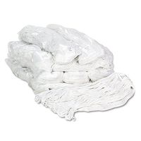 Unisan 4024RCT Pro Loop Web/Tailband Wet Mop Head, Cotton, #24 Size, White, 12/Carton