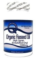 Organic Flaxseed Oil High Lignan (Emulsified Dry) 1000mg 100 Capsules ^GLS
