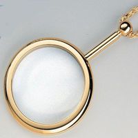 3.5X Eschenbach Pendant Magnifier Gold Plated